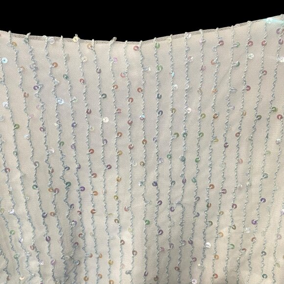 ALEXIA ADMOR Women Sleeveless Sequin Cropped Top Sz 8 White Feminine 94-19 - Picture 10 of 10